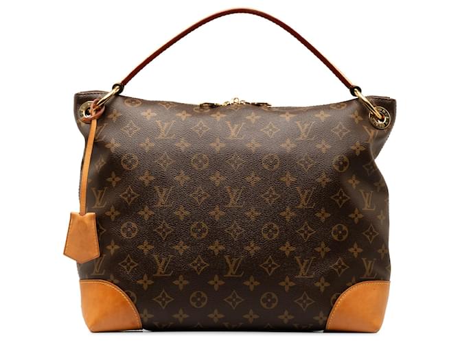 Brown Louis Vuitton Monogram Berri PM Shoulder Bag Leather  ref.1350977