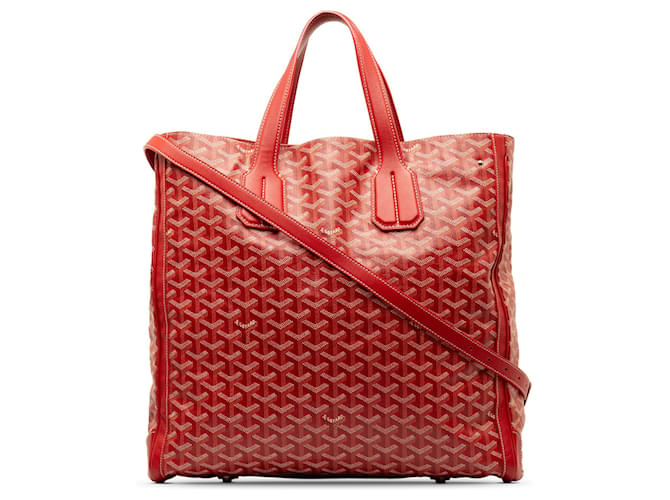 Bolsa Goyard Goyardine Voltaire Vermelha Vermelho Couro  ref.1351085