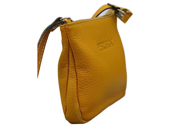 Autre Marque Clutch Amarilla Yellow Leather  ref.1351270