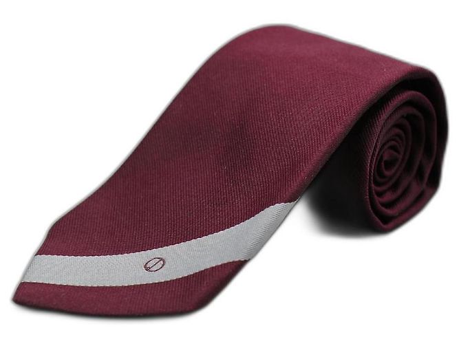 Corbata Alfred Dunhill de seda granate Roja