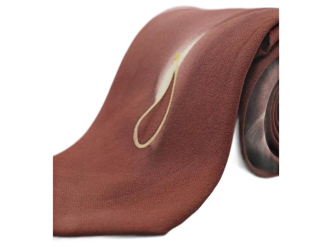 Pierre Balmain Corbata Granate con Diseño de Gota Rosso