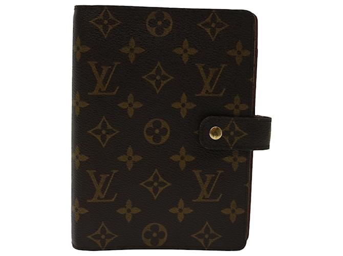 Agenda Louis Vuitton MM Marrone Tela  ref.1351302