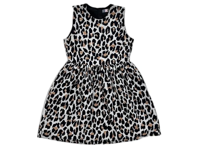 Vestido mini de estampado de leopardo MSGM Multicolor Viscosa  ref.1351308