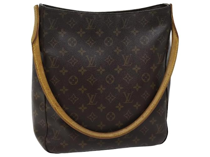 Louis Vuitton Looping GM Marrom Lona  ref.1351363