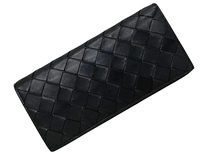 Bottega Veneta Intrecciato Black Leather  ref.1351422