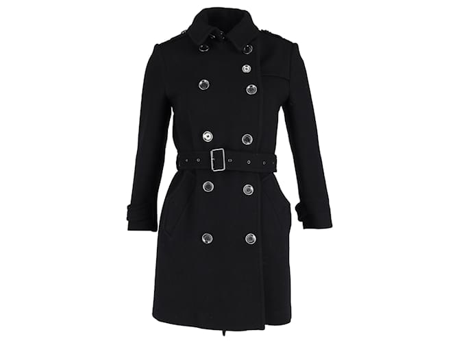 Burberry Trench Coat in Black Wool  ref.1351615