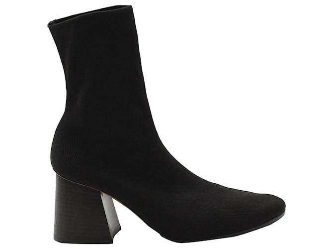 Céline Celine Soft Ballerina Sock Ankle Boots in Black Knit Viscose Cellulose fibre  ref.1351646