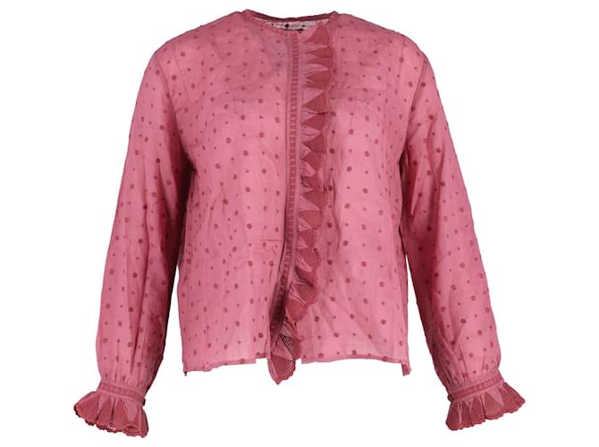 Camicetta Isabel Marant a pois in cotone rosa  ref.1351658