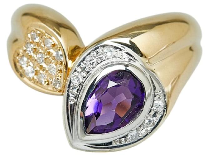 & Other Stories [LuxUness] 18K & Platinum Amethyst Ring  Metal Ring in Excellent condition  ref.1351663