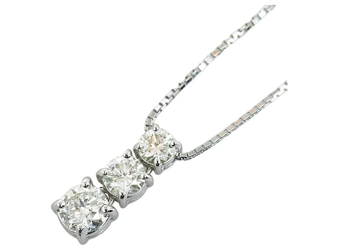 & Other Stories Luxus 18K Cube Diamant Halskette Metall Halskette in ausgezeichnetem Zustand Silber  ref.1351676