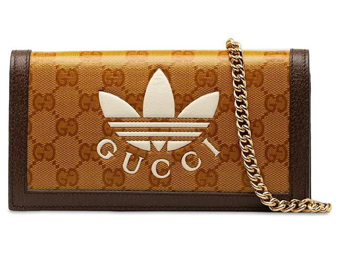 Borsa a tracolla in tela con portafoglio Gucci x Adidas su catena 621892 In ottime condizioni  ref.1351688
