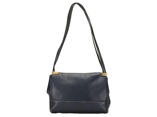 Loewe vintage Leather Anagram Sac à bandoulière Sac à bandoulière en cuir en bon état  ref.1351704