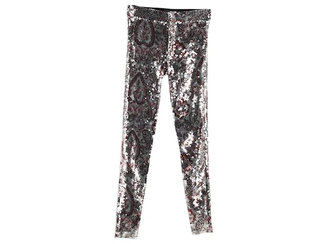 Pantaloni Isabel Marant Odizo con paillettes in poliestere argento  ref.1351800