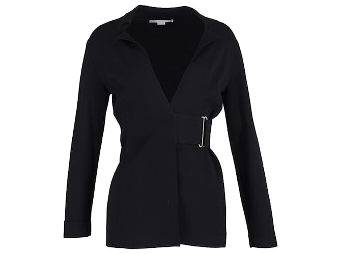 Stella Mc Cartney Stella McCartney Strap-Detail Blazer in Black Viscose Cellulose fibre  ref.1351807