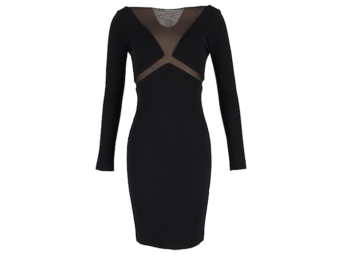 Emilio Pucci Mesh Cut-Out-Kleid aus schwarzer Baumwolle  ref.1351808