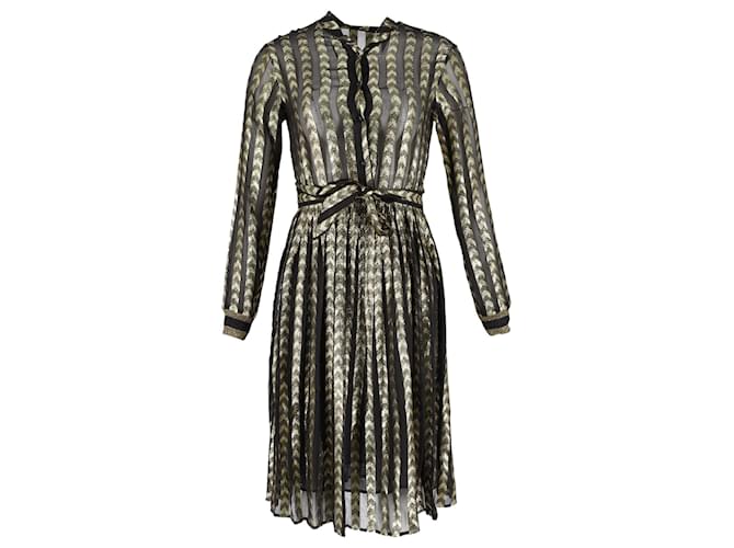 Autre Marque Dodo Bar Or Soraya Metallic Shirt Dress in Black Viscose Cellulose fibre  ref.1351810