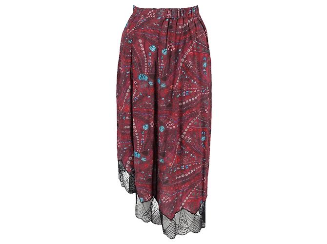 Saia Zadig & Voltaire Joslin Psyche em viscose vermelha