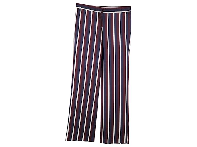 Pantaloni a gamba larga Joseph a righe in seta multicolor Stampa python  ref.1351839