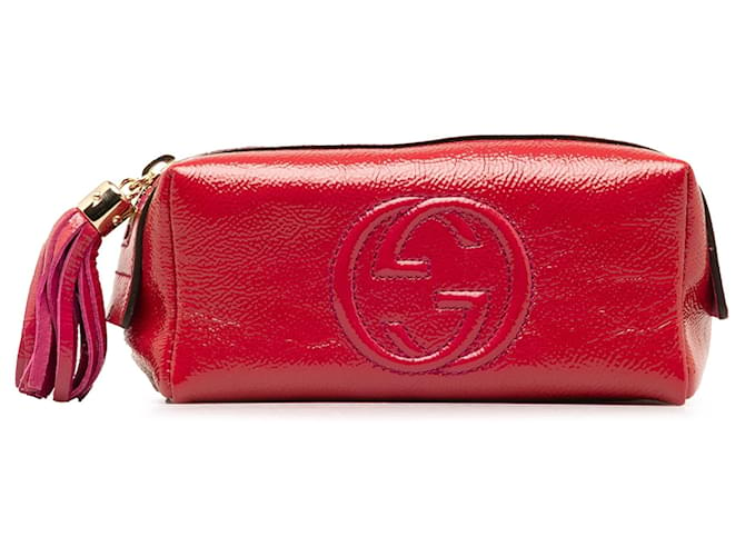 Gucci Red Patent Leather Soho Pouch  ref.1351946