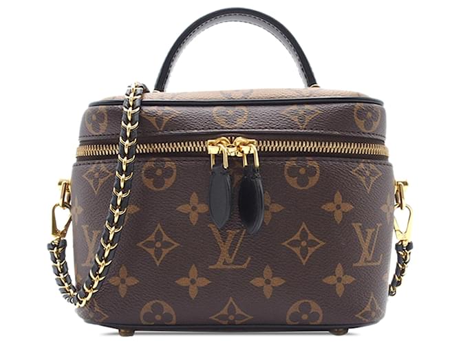 Louis Vuitton Brown Monograma Reverse Vanity PM Marrom Lona  ref.1351960