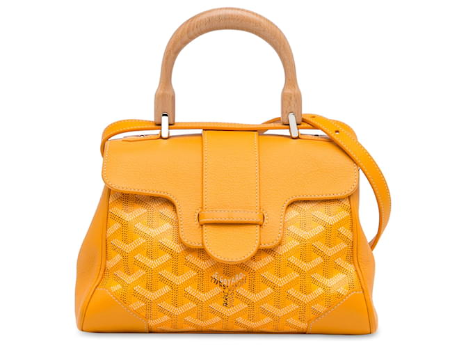 Goyard Giallo Mini Goyardine Saigon Zuppa Tela Panno  ref.1351973