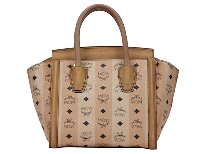 MCM Visetos Canvas & Leather Tote Bag Leather Tote Bag in Good condition  ref.1351988