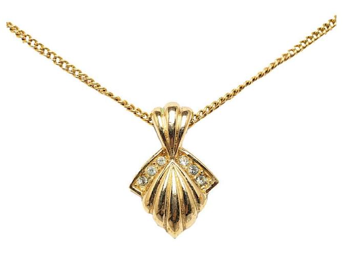 Dior Rhinestone Seashell Pendant Necklace Metal Necklace in Excellent condition  ref.1351992