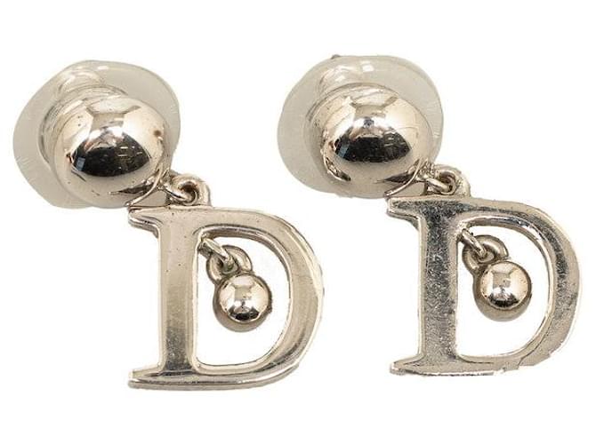 Dior D Logo Earrings Metal Earrings in Good condition  ref.1352004