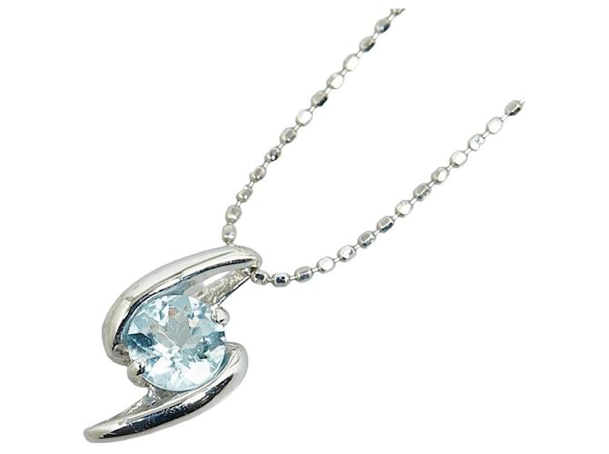 & Other Stories Luxuosidade 14k Colar de ouro Aquamarine Colar de metal em excelente estado Prata  ref.1352005