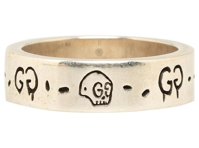 Bague en métal Gucci Silver GG Ghost Ring en bon état  ref.1352014