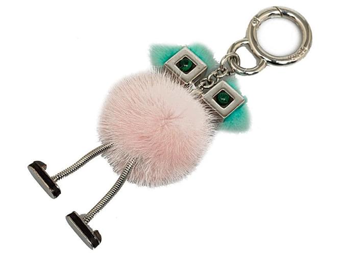 Fendi Monster Fur Bag Charm Natural Material Key Chain in Good condition  ref.1352039