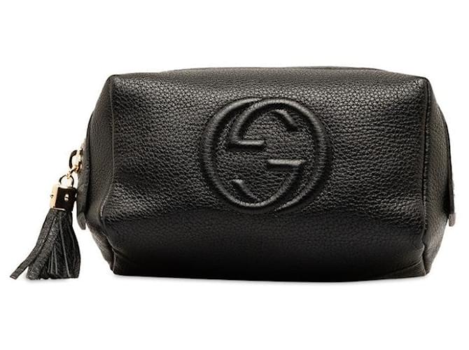 Gucci Soho Leather Pouch Leather Vanity Bag 308636 in good condition  ref.1352045