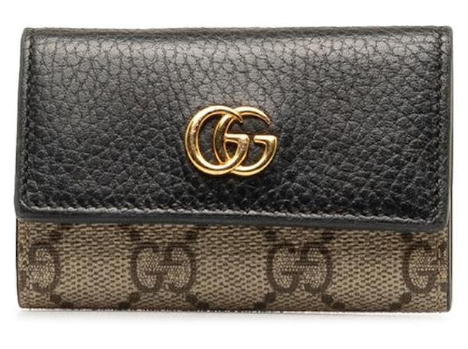 Gucci GG Supreme GG Marmont 6 Key Holder Canvas Key Holder 456118 in good condition Cloth  ref.1352049