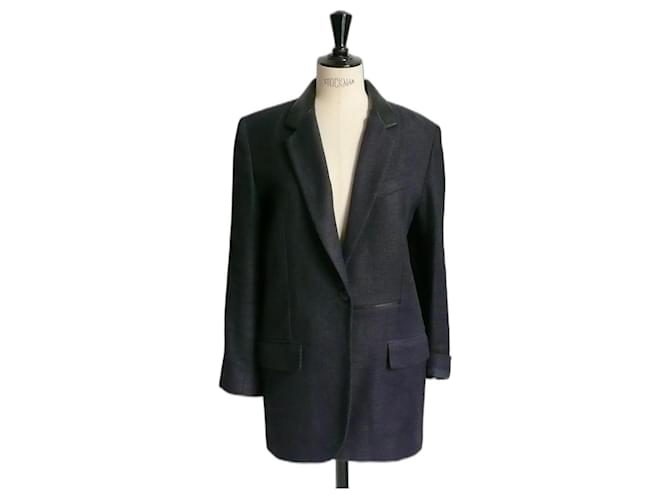 BARBARA BUI Linen jacket in beautiful blue-violet color size 38  ref.1352051