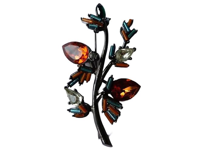 Christian Lacroix Alfinetes e broches Preto Multicor Metal Pérola Vidro  ref.1352061