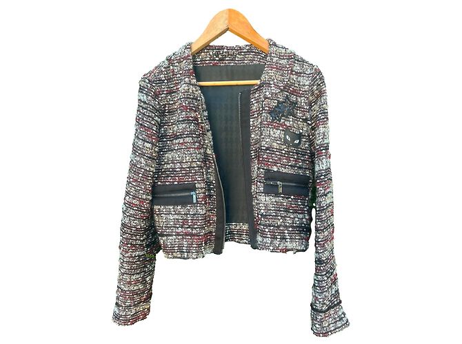 Karl Lagerfeld Jacke Dunkelrot Viskose Bordeaux