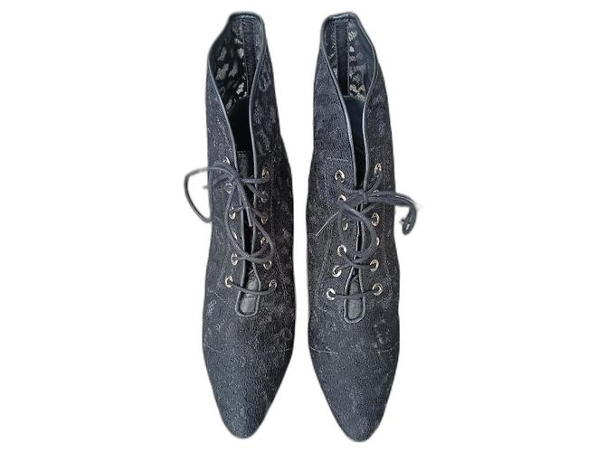 Botas de renda preta Laurence Dacade Preto