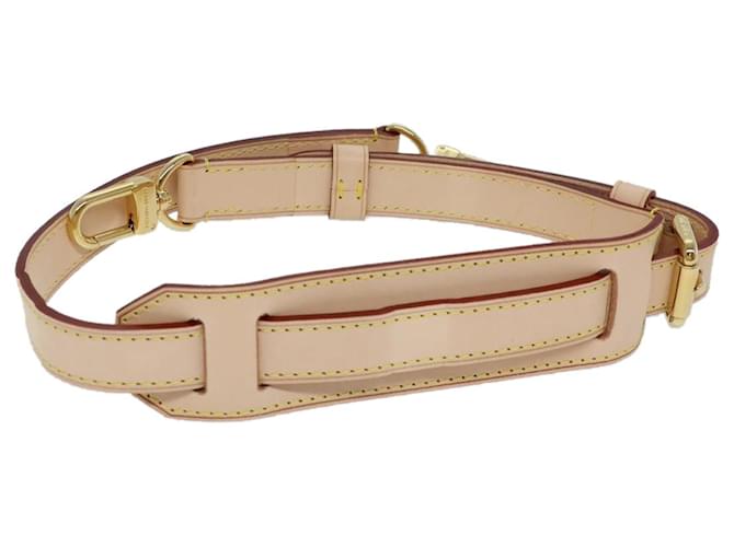LOUIS VUITTON Adjustable Shoulder Strap Leather 22.4""-26.4"" Beige Auth 72520  ref.1352101