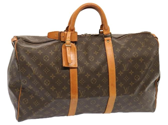 Louis Vuitton Monogram Keepall 50 Boston Bag M41426 LV Auth 72538 Cloth  ref.1352197