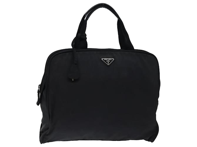PRADA Hand Bag Nylon Black Auth 72684  ref.1352220