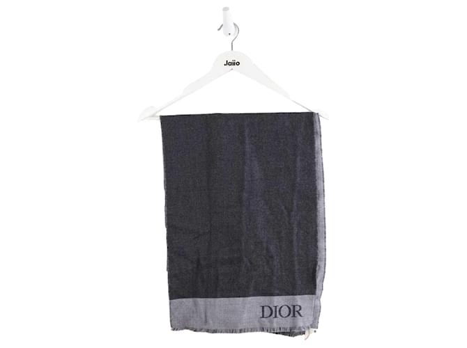 Dior wool scarf Grey  ref.1352252