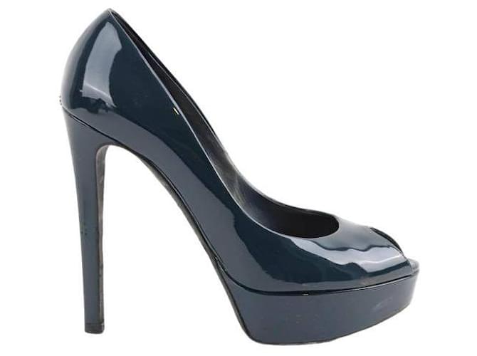 Dior patent leather heels Blue  ref.1352255