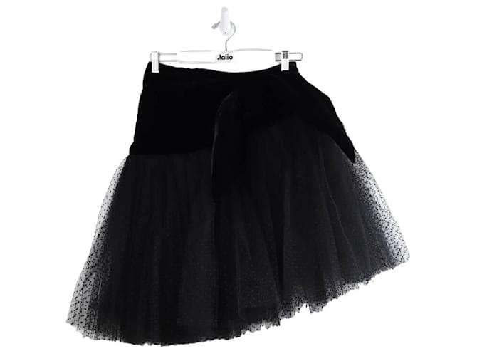 Saint Laurent Black mini skirt Viscose  ref.1352267
