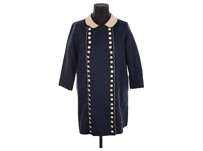 Manoush Robe en coton Bleu Marine  ref.1352275
