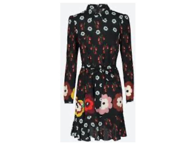 Abito in seta nera Red Valentino Nero