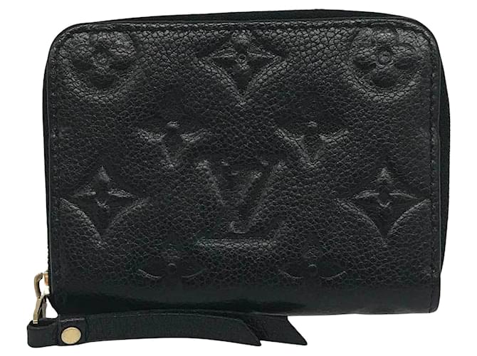 Louis Vuitton Zippy Coin Purse Black Leather  ref.1352848