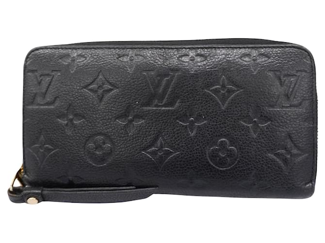 Louis Vuitton Zippy Wallet Cuir Noir  ref.1352859
