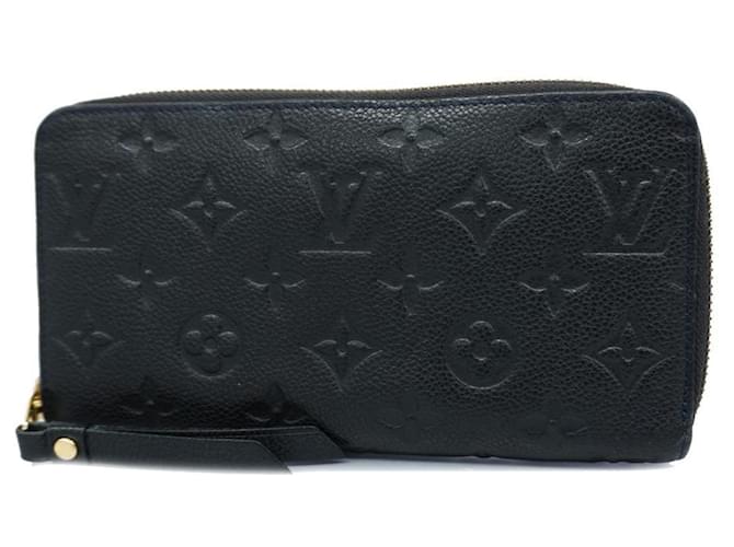 Louis Vuitton Zippy Wallet Cuir Noir  ref.1352868
