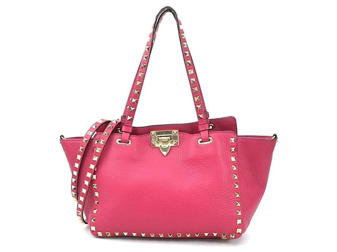 Valentino Garavani Rockstud Pink Leather  ref.1352902