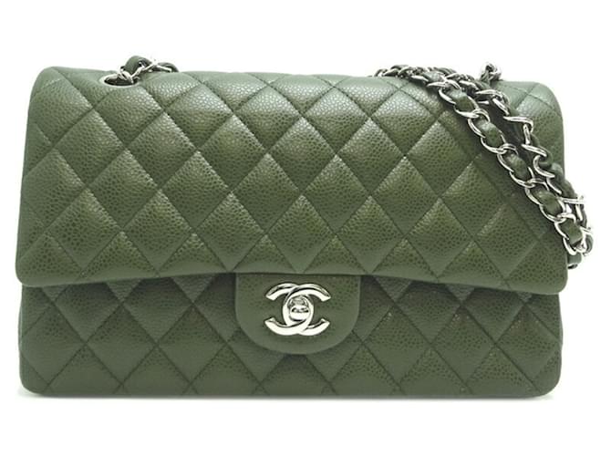 Timeless Chanel intemporal Caqui Couro  ref.1352985